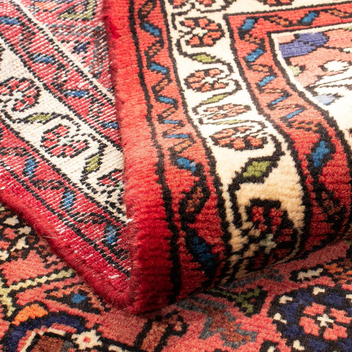 Persisk tæppe - Nomadisk - 147 x 100 cm - mørkerød