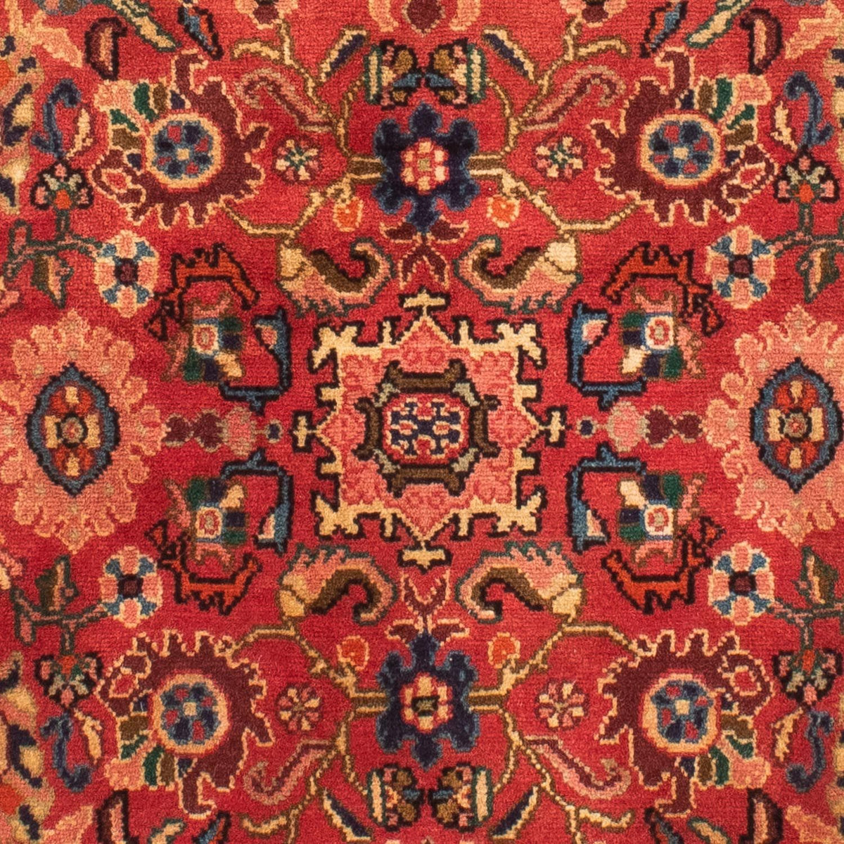 Persisk tæppe - Nomadisk - 143 x 110 cm - mørkerød