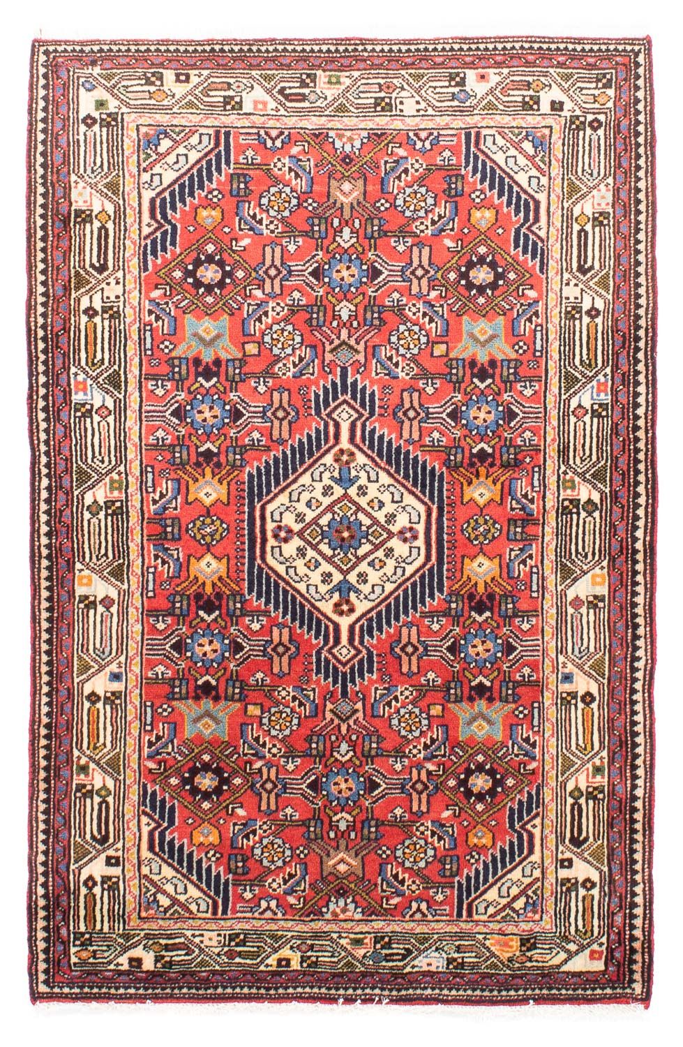 Persisk tæppe - Nomadisk - 148 x 100 cm - rød