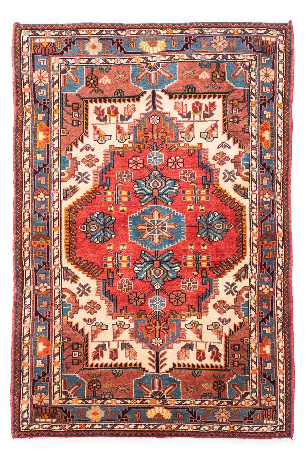 Persisk tæppe - Nomadisk - 180 x 123 cm - lysrød