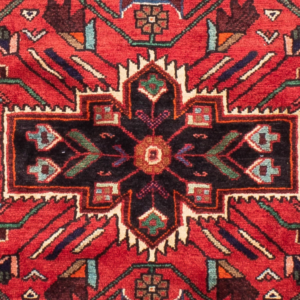 Persisk tæppe - Nomadisk - 212 x 130 cm - mørkerød