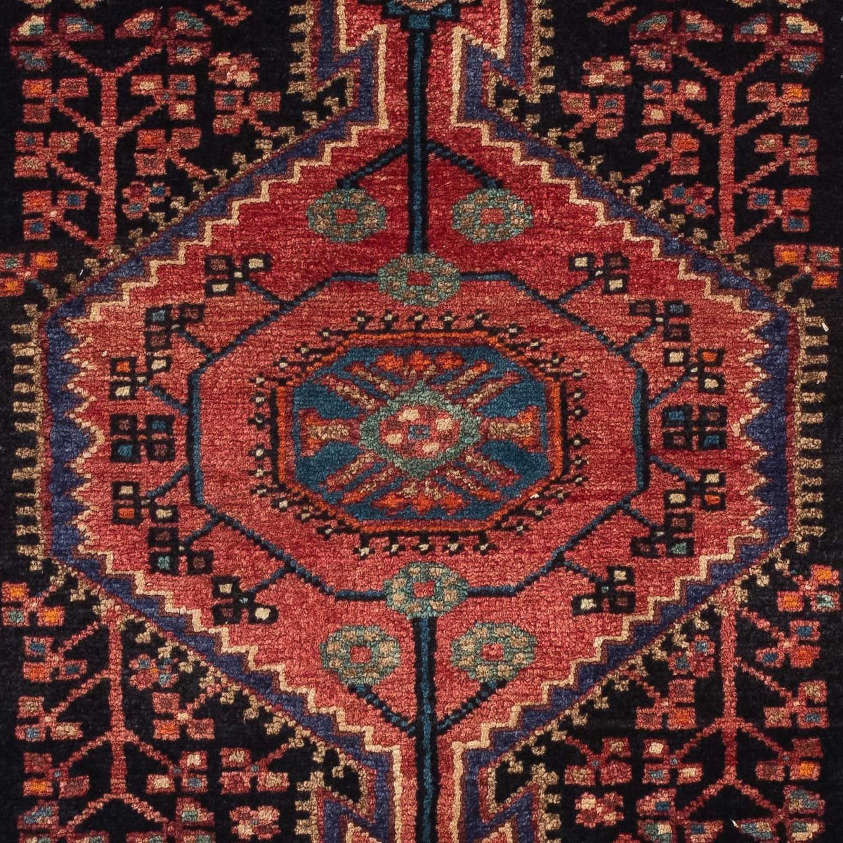 Persisk tæppe - Nomadisk - 130 x 88 cm - mørkeblå