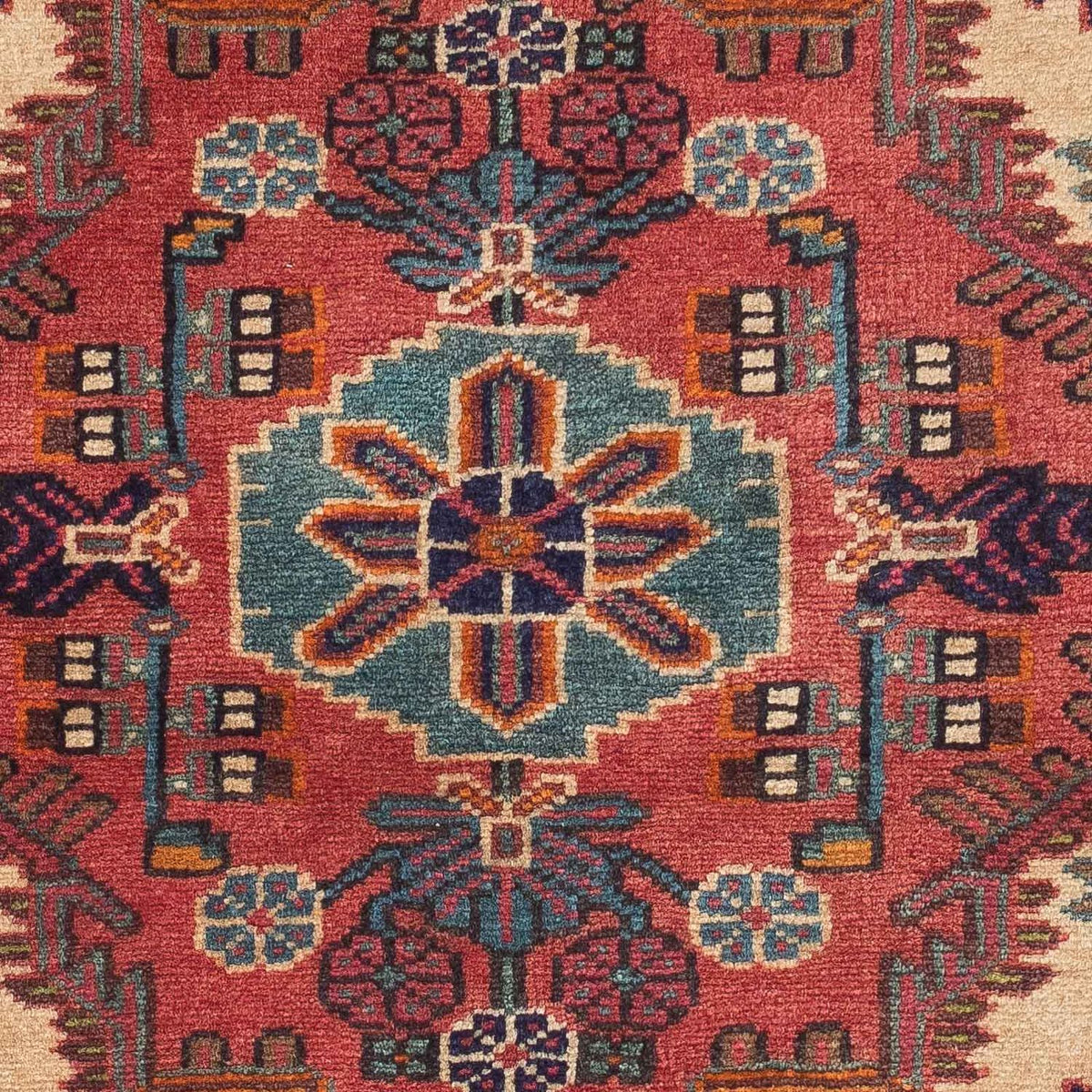 Persisk tæppe - Nomadisk - 130 x 92 cm - lysrød