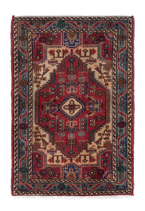 Persisk tæppe - Nomadisk - 125 x 83 cm - mørkerød
