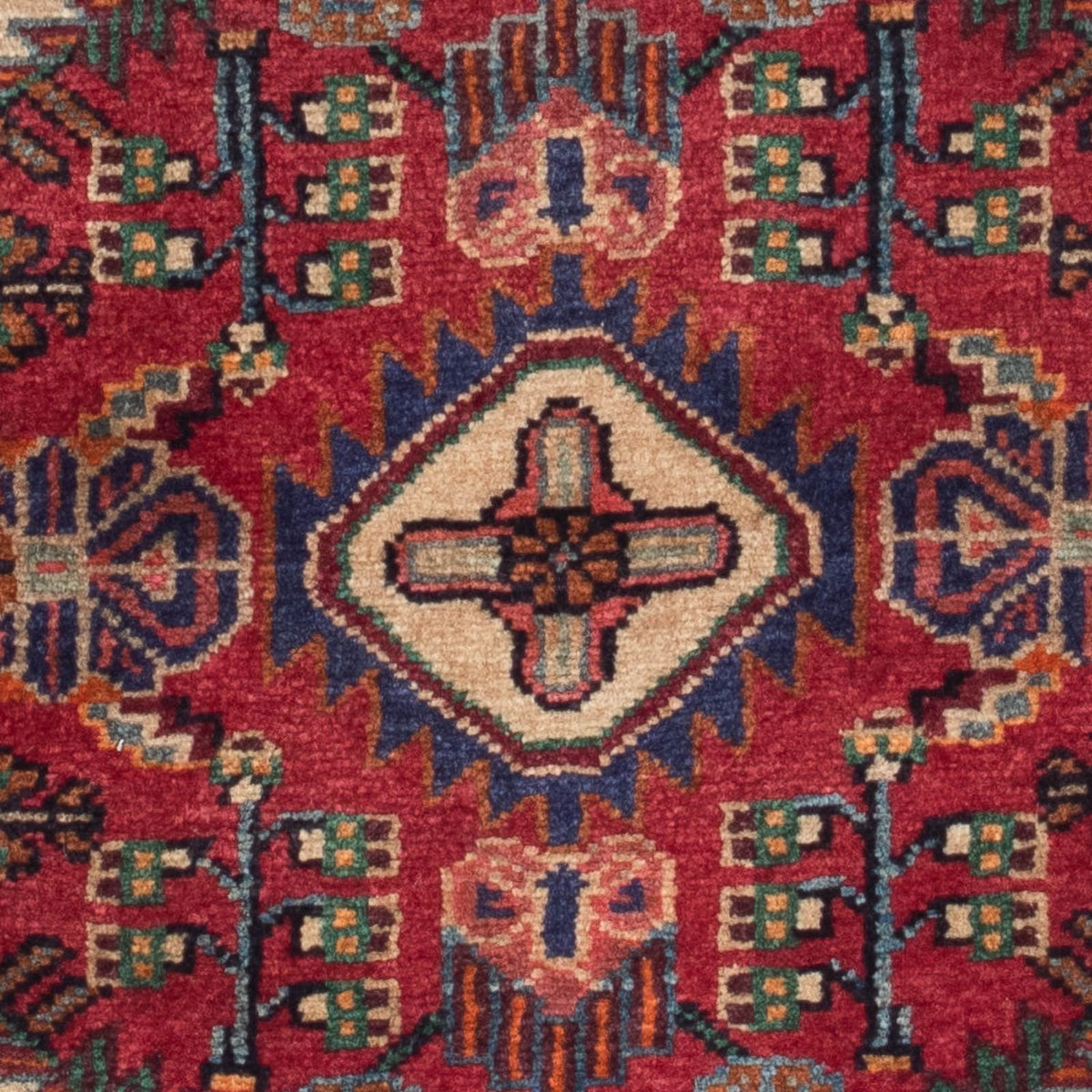 Persisk tæppe - Nomadisk - 125 x 83 cm - mørkerød