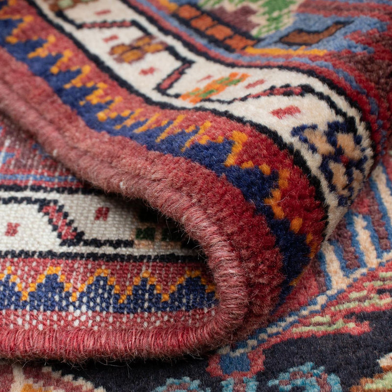 Persisk tæppe - Nomadisk - 127 x 90 cm - mørkerød