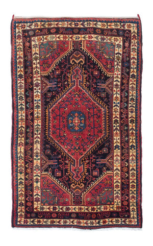 Persisk tæppe - Nomadisk - 138 x 88 cm - mørkerød