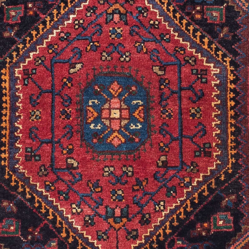 Persisk tæppe - Nomadisk - 138 x 88 cm - mørkerød