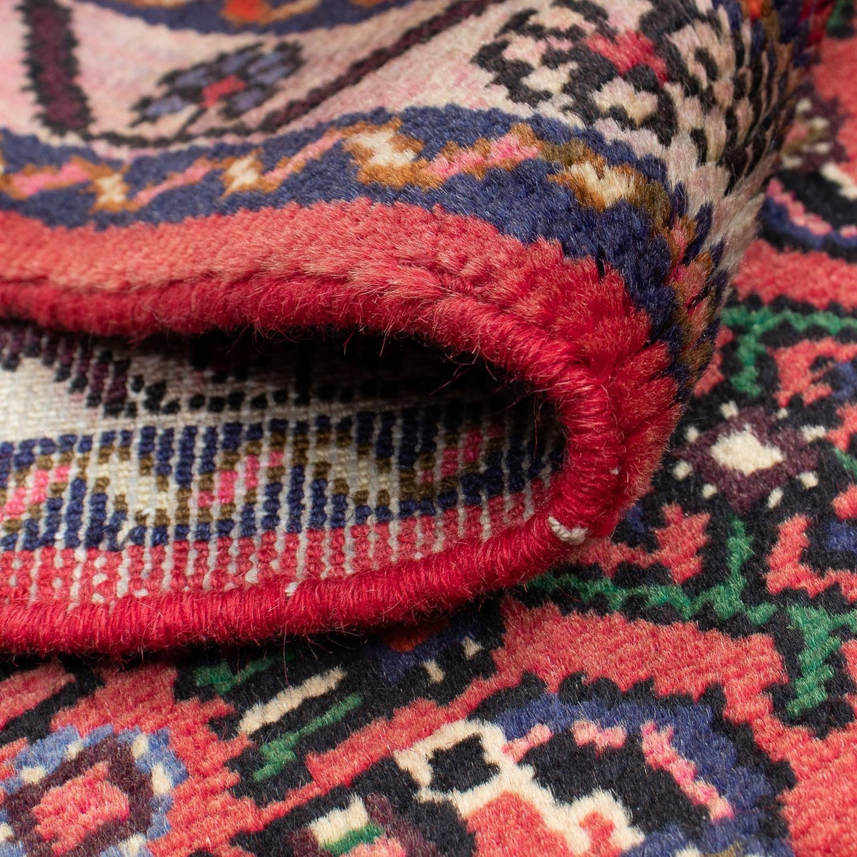 Løber Persisk tæppe - Nomadisk - 200 x 76 cm - mørkerød