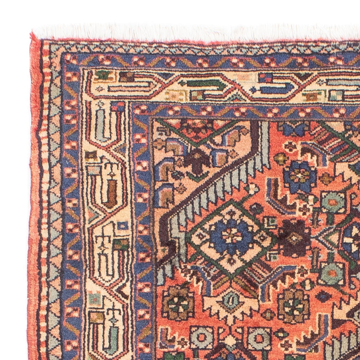 Persisk tæppe - Nomadisk - 147 x 100 cm - lysrød