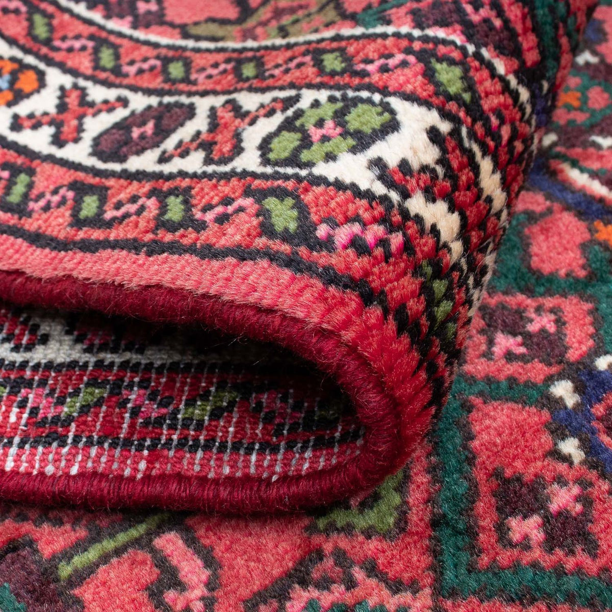 Løber Persisk tæppe - Nomadisk - 198 x 75 cm - mørkerød