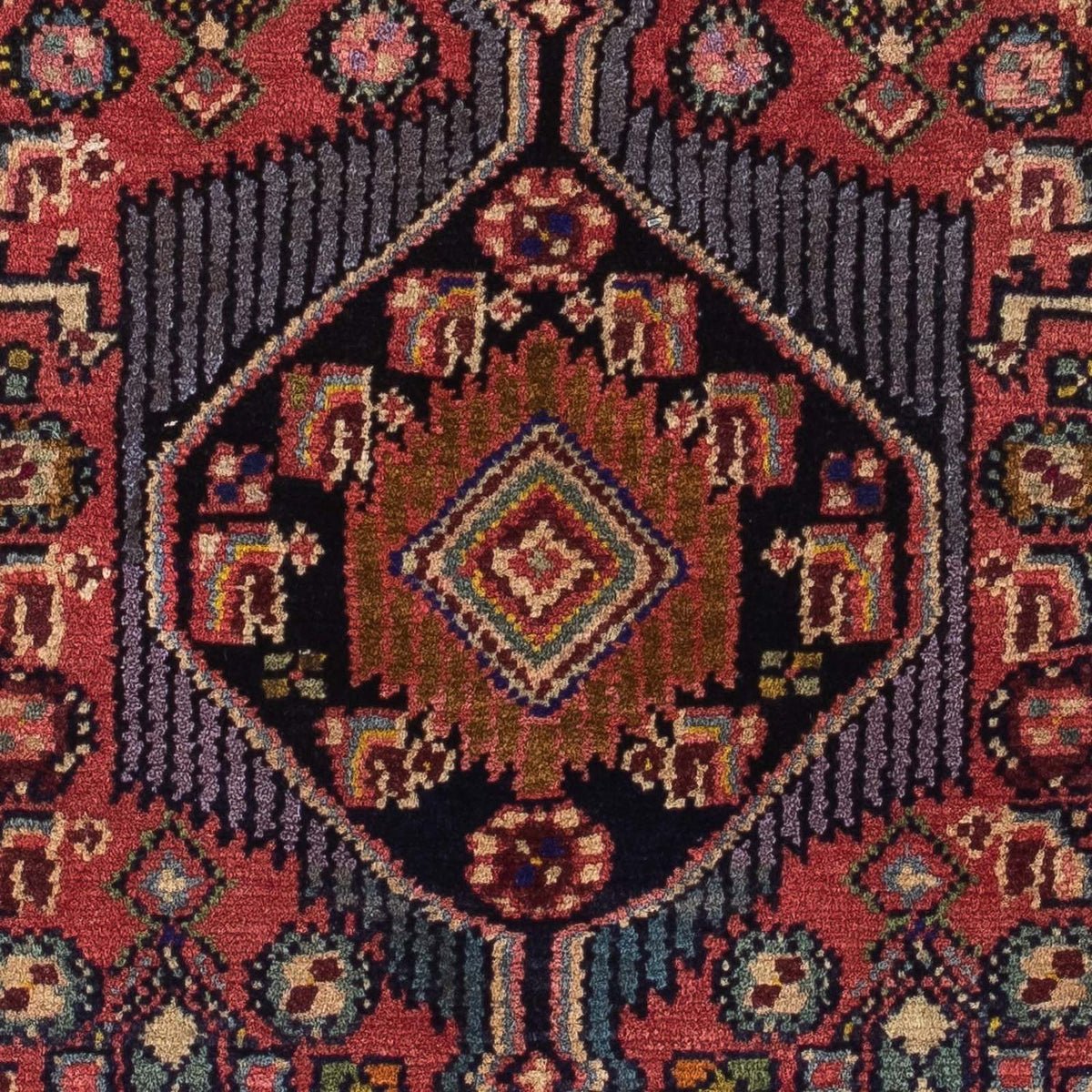 Persisk tæppe - Nomadisk - 110 x 76 cm - lysrød