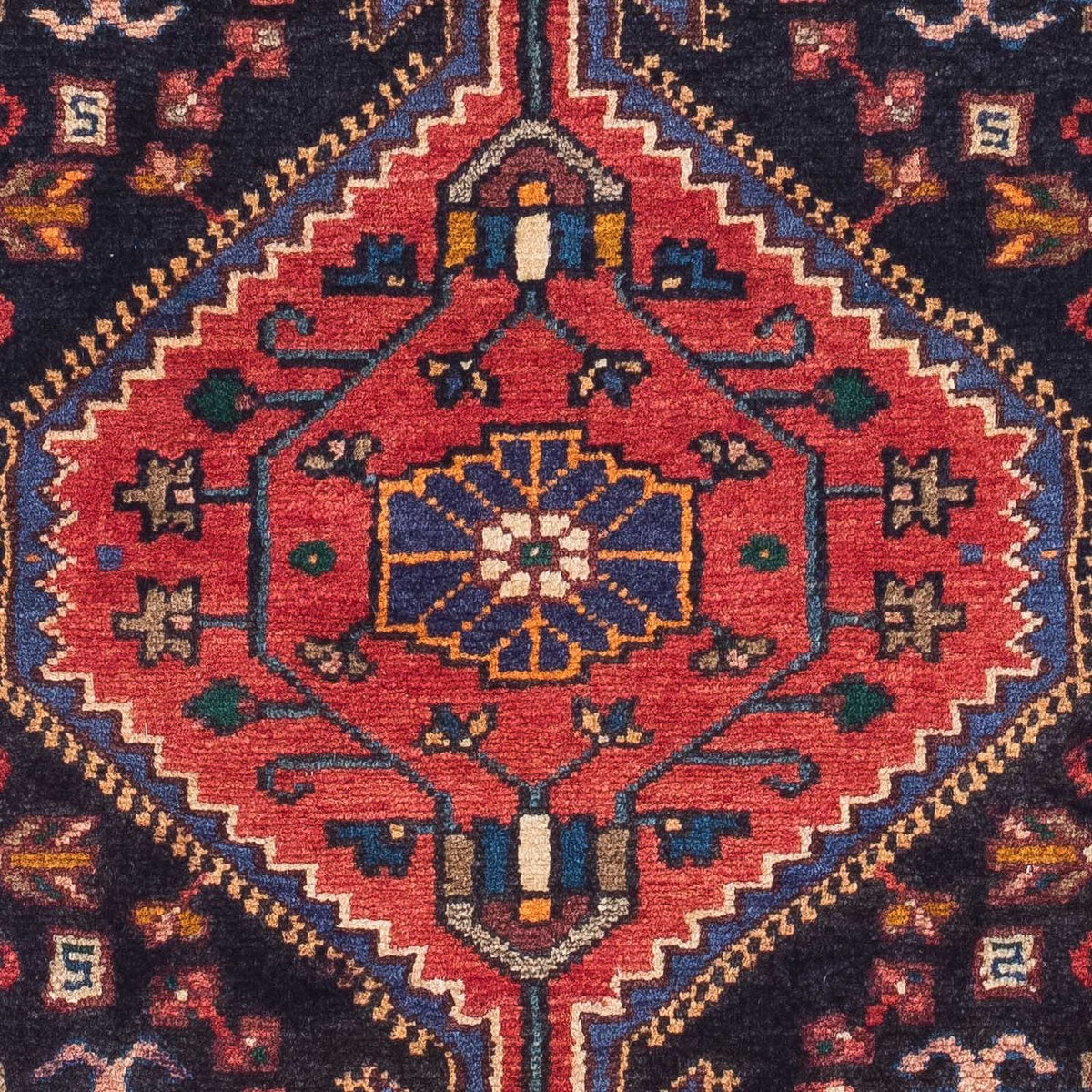Persisk tæppe - Nomadisk - 130 x 85 cm - mørkeblå