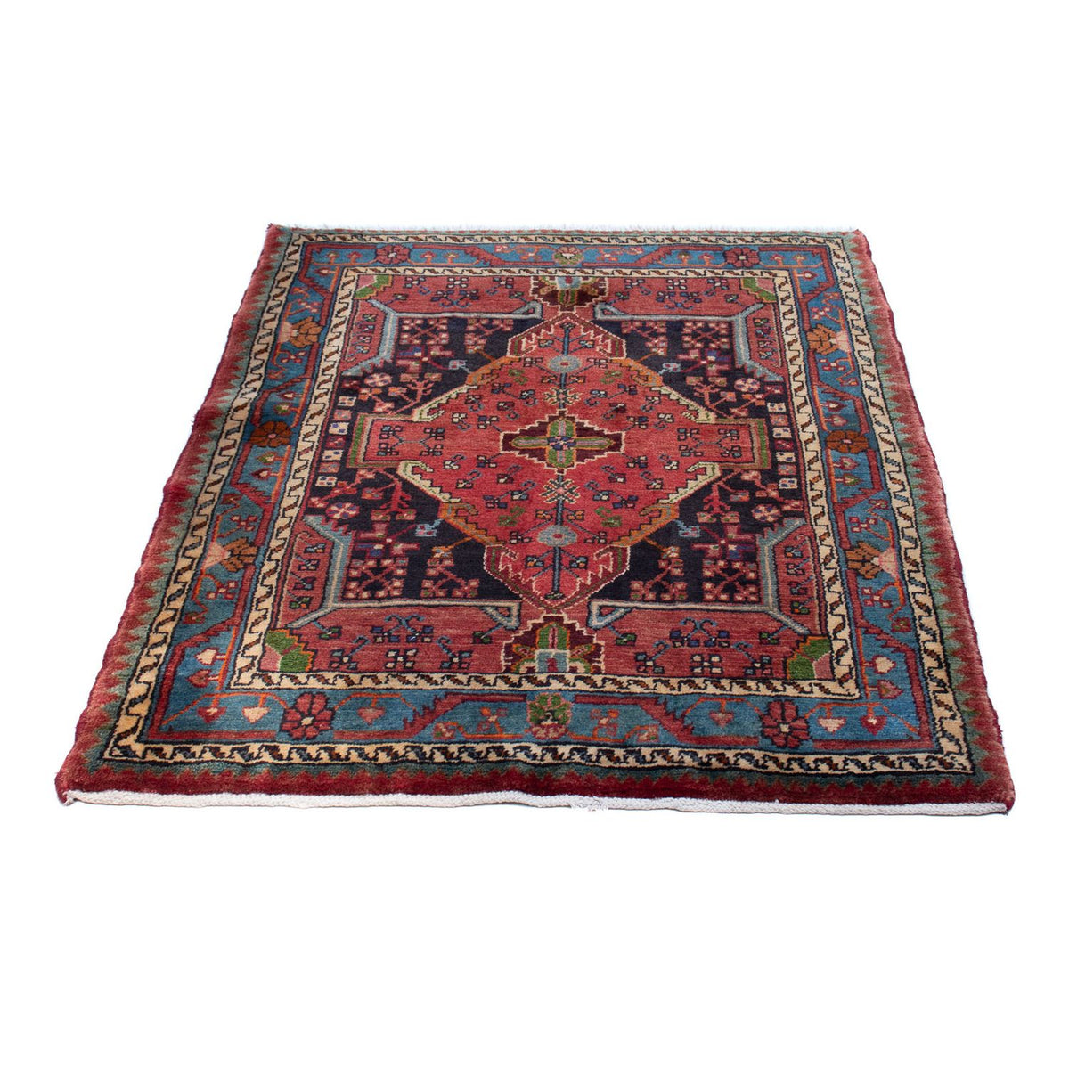 Persisk tæppe - Nomadisk - 155 x 108 cm - mørkerød