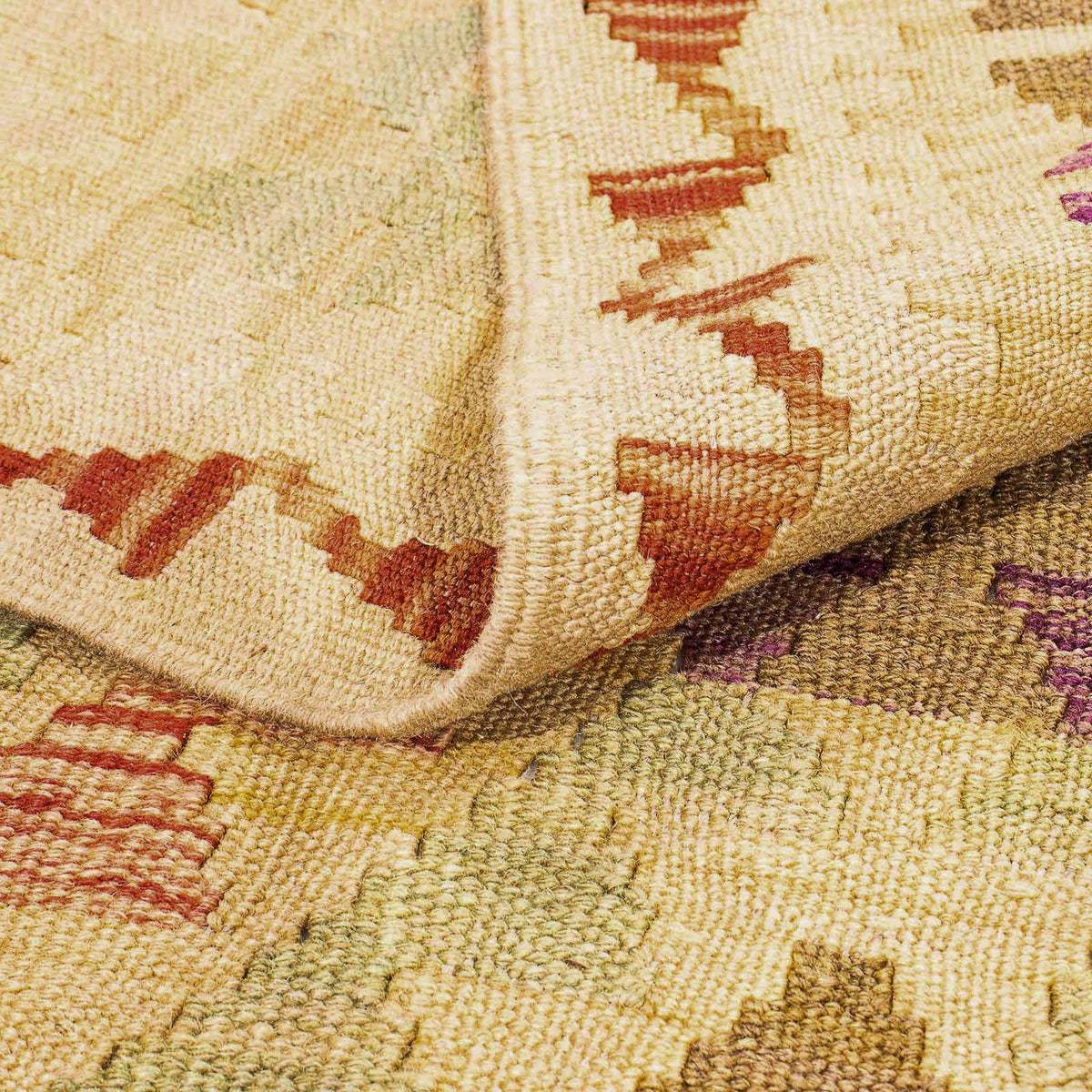 Kelim Carpet - Splash - 295 x 196 cm - lys brun