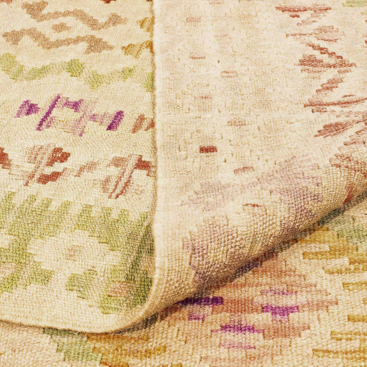 Kelim Carpet - Splash - 290 x 200 cm - lys brun