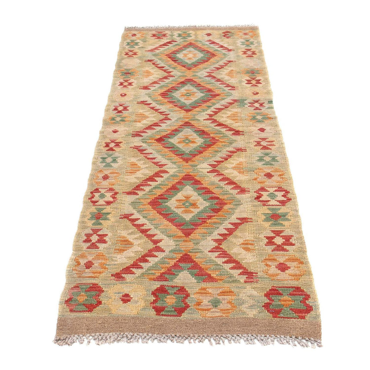 Løber Kelim Carpet - Splash - 194 x 63 cm - flerfarvet