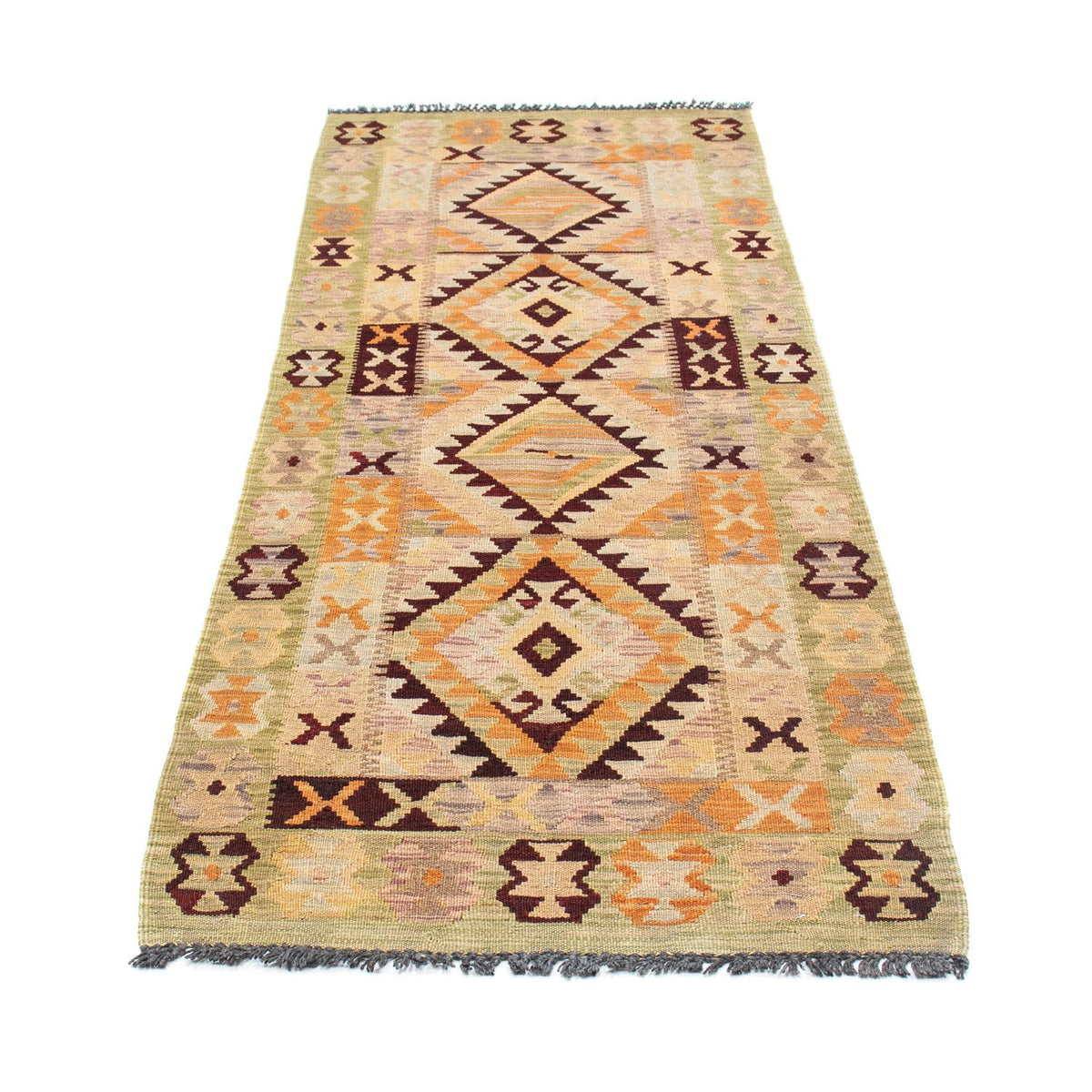 Løber Kelim-tæppe - orientalsk - 200 x 69 cm - beige