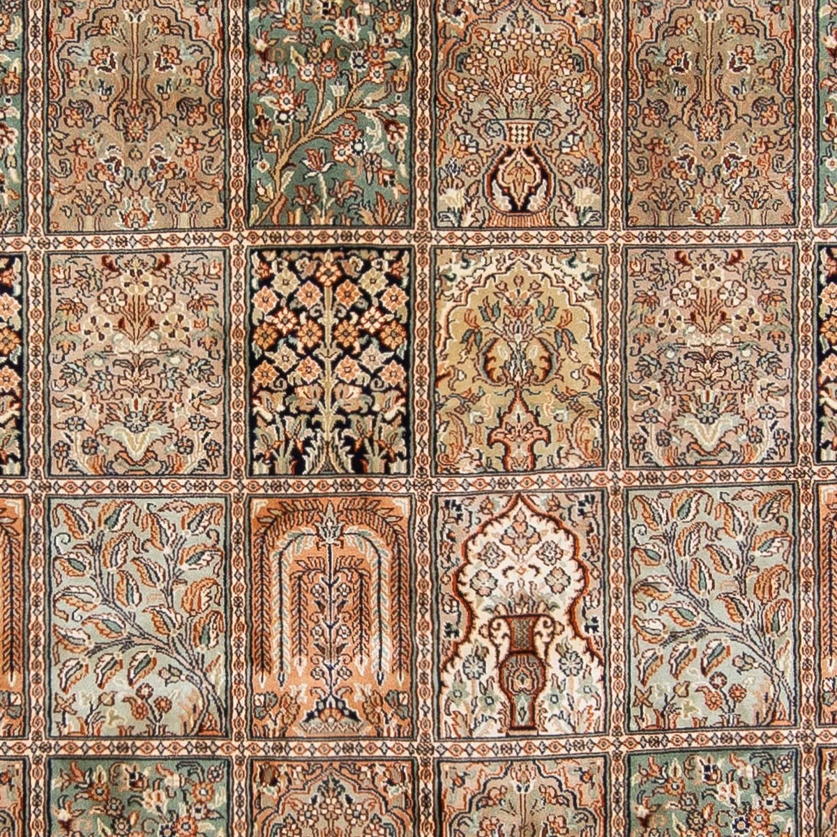 Silketæppe - Kashmir Silk - 260 x 172 cm - flerfarvet