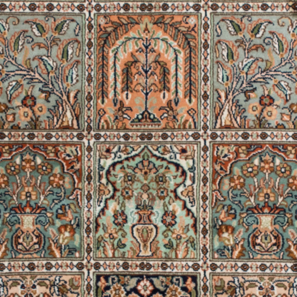 Silketæppe - Kashmir Silk - 150 x 92 cm - flerfarvet