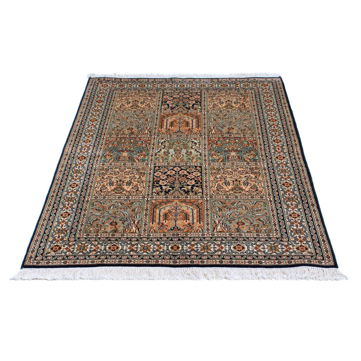 Silketæppe - Kashmir Silk - 150 x 92 cm - flerfarvet