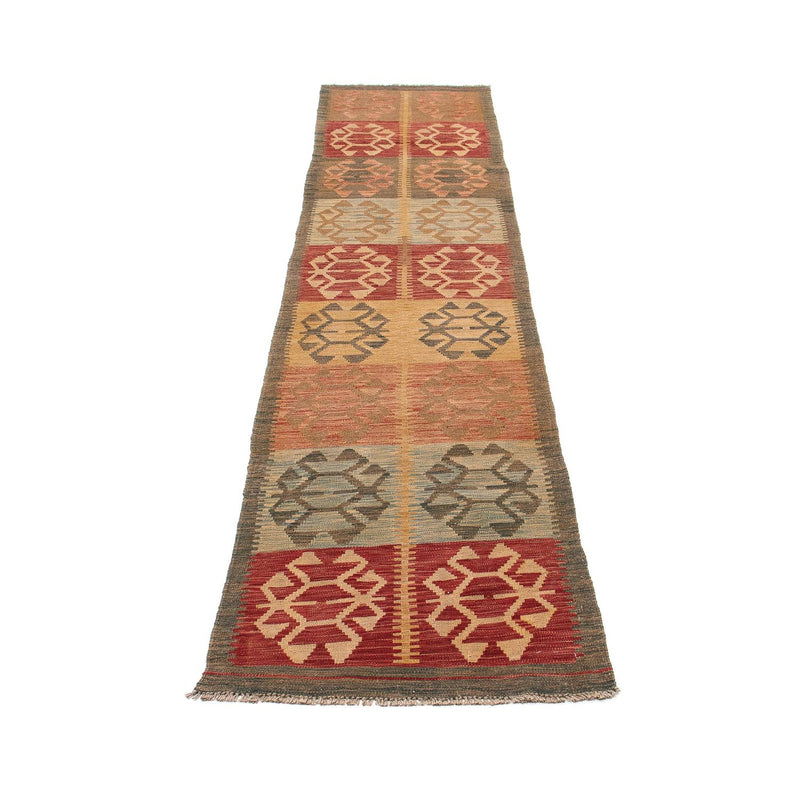 Løber Kelim Carpet - Splash - 395 x 72 cm - flerfarvet