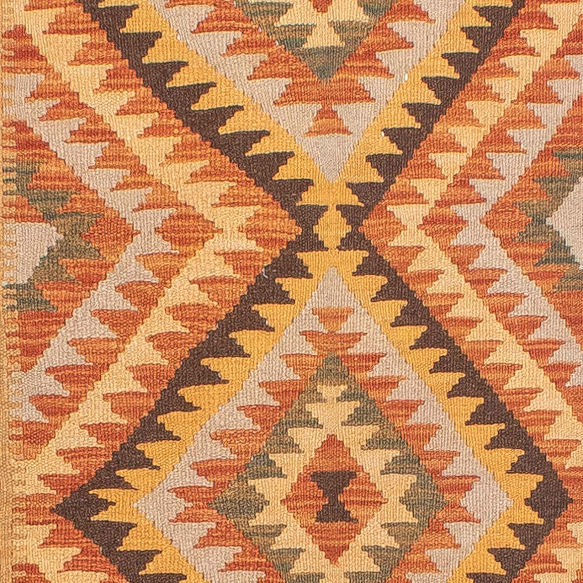 Løber Kelim Carpet - Splash - 394 x 76 cm - flerfarvet