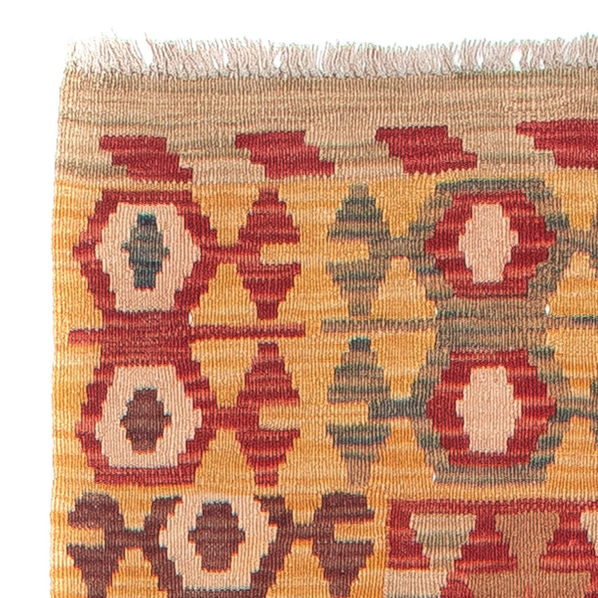 Løber Kelim Carpet - Splash - 394 x 70 cm - flerfarvet