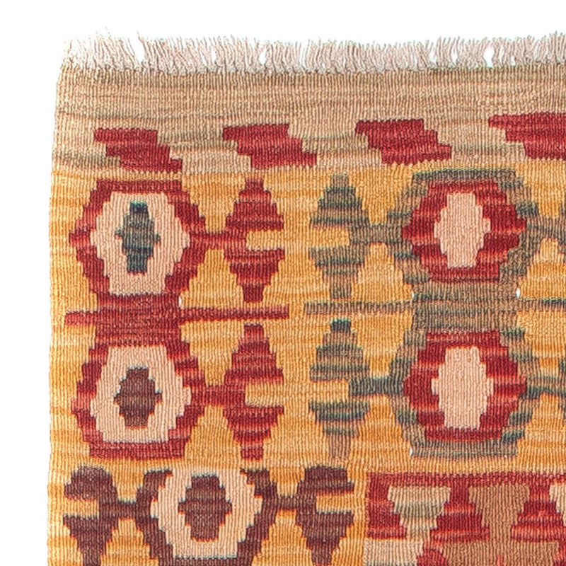 Løber Kelim Carpet - Splash - 394 x 70 cm - flerfarvet