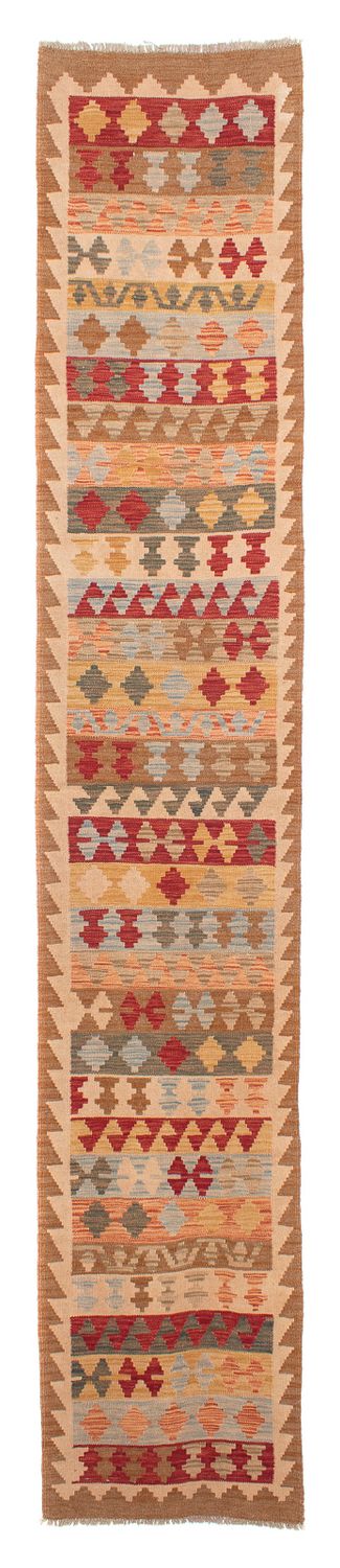 Løber Kelim Carpet - Splash - 396 x 69 cm - flerfarvet