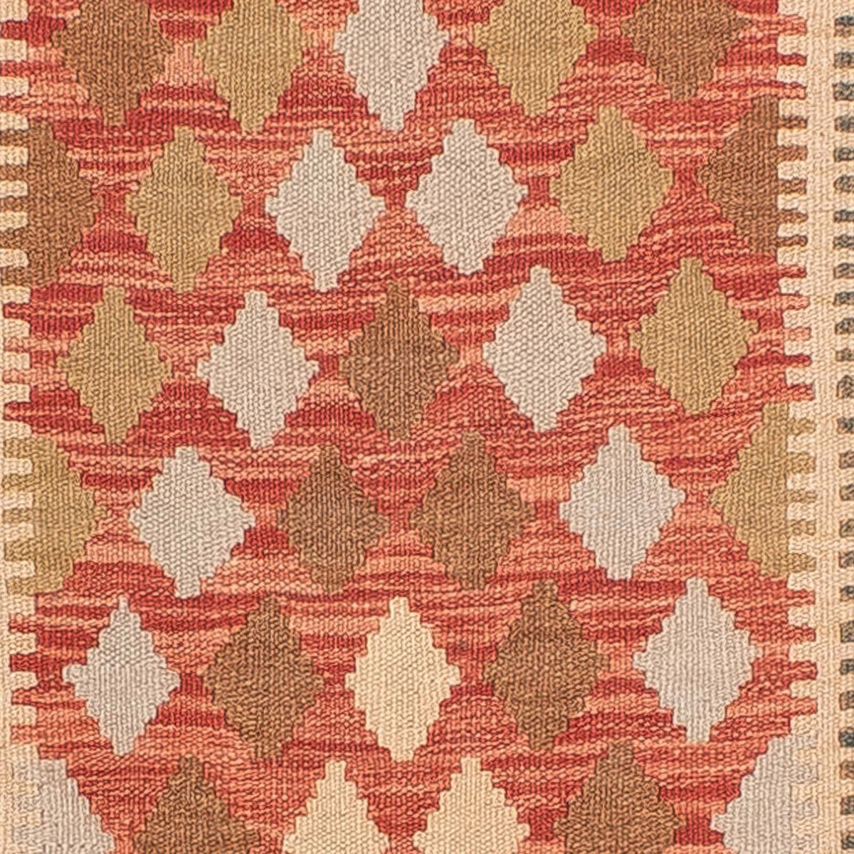 Løber Kelim Carpet - Splash - 300 x 82 cm - lysrød