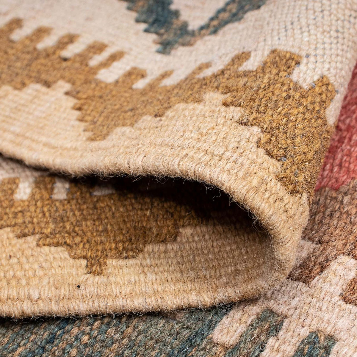 Løber Kelim Carpet - Splash - 300 x 82 cm - lysrød