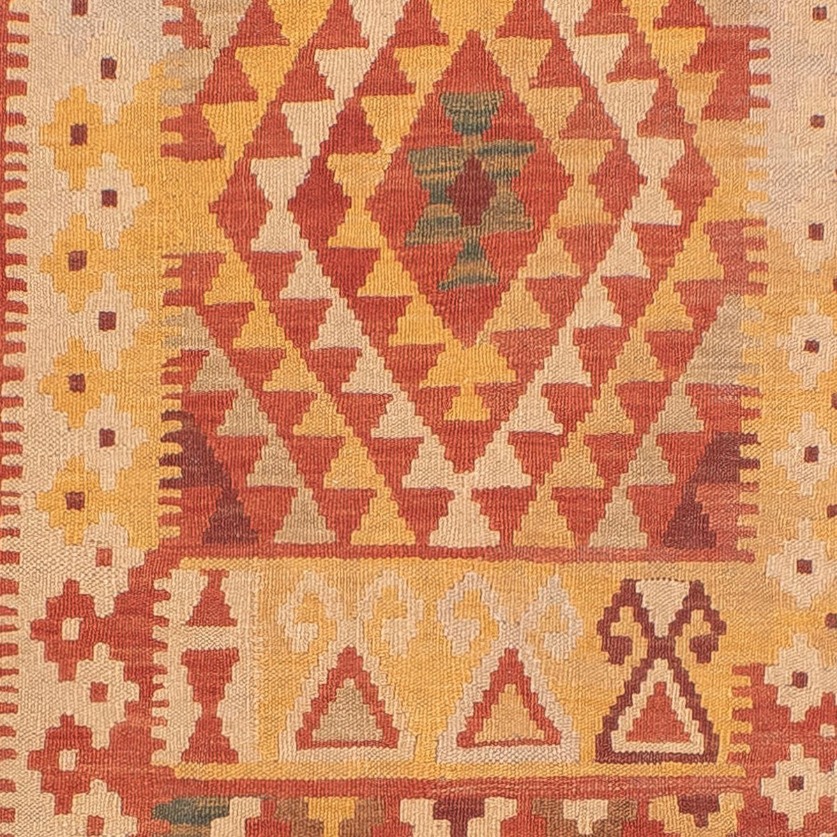 Løber Kelim Carpet - Splash - 323 x 90 cm - lysrød