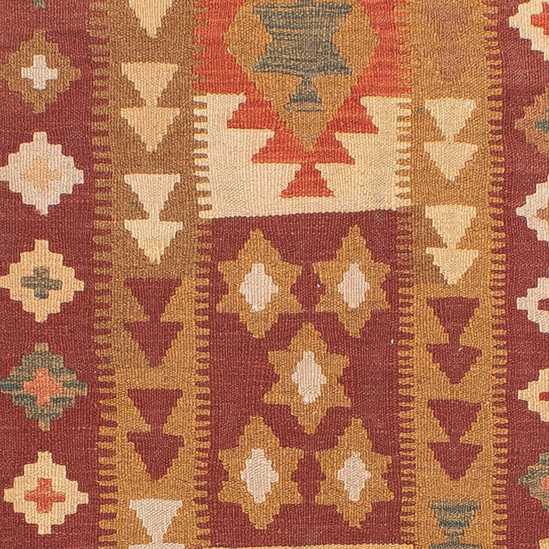 Løber Kelim Carpet - Splash - 309 x 93 cm - lysrød
