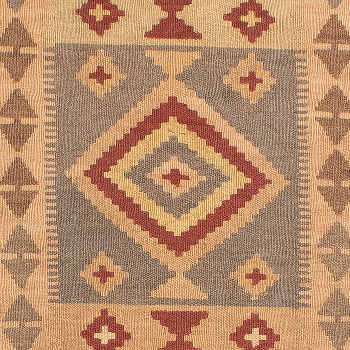 Løber Kelim Carpet - Splash - 301 x 80 cm - lys brun