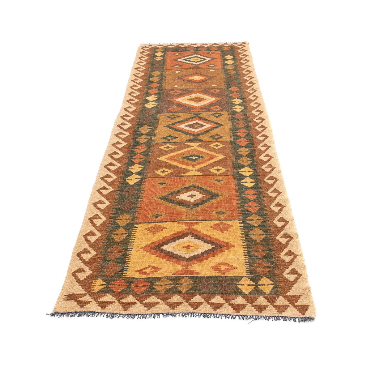 Løber Kelim Carpet - Splash - 297 x 82 cm - flerfarvet