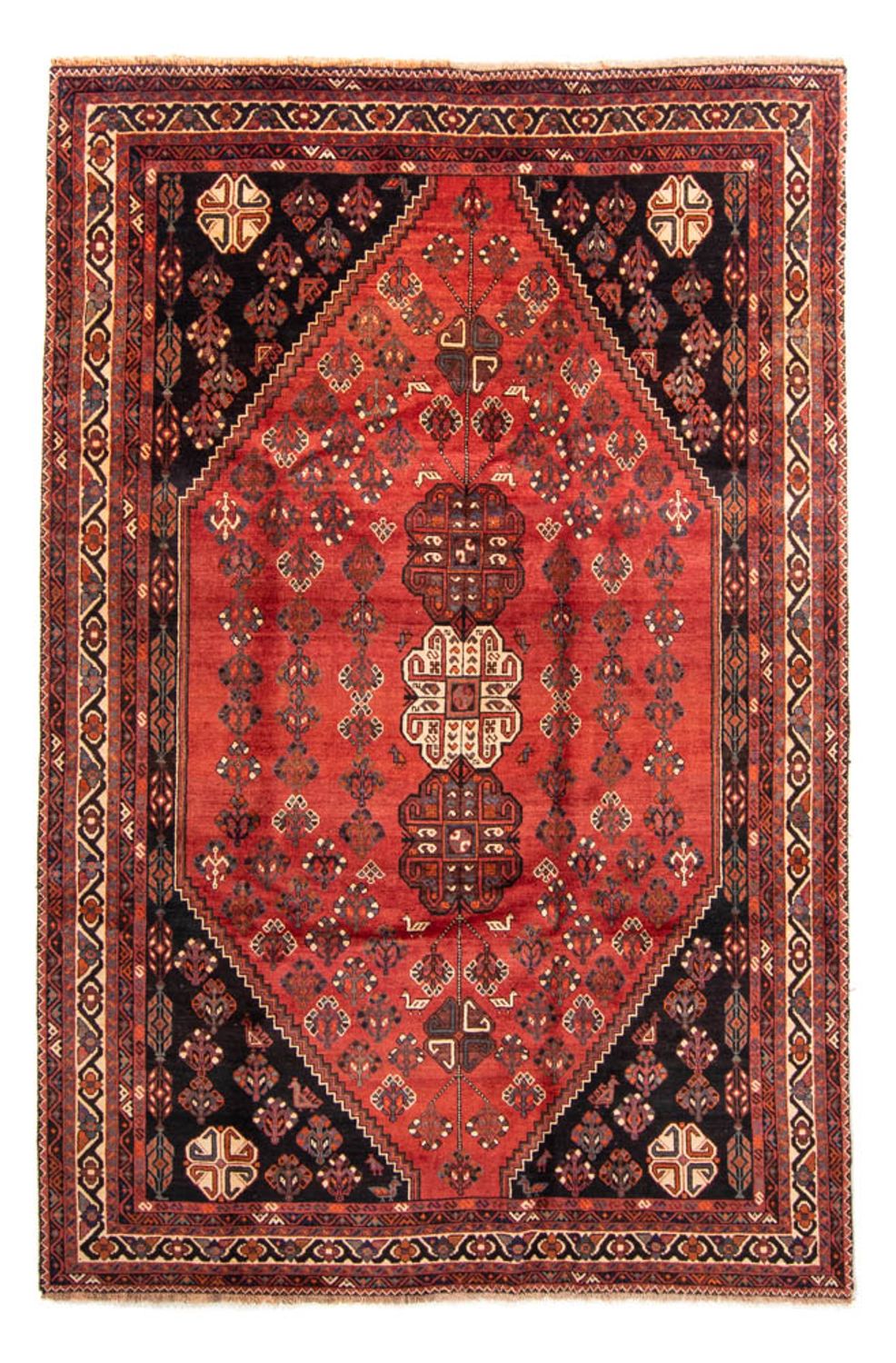 Persisk tæppe - Nomadisk - 323 x 235 cm - mørkerød