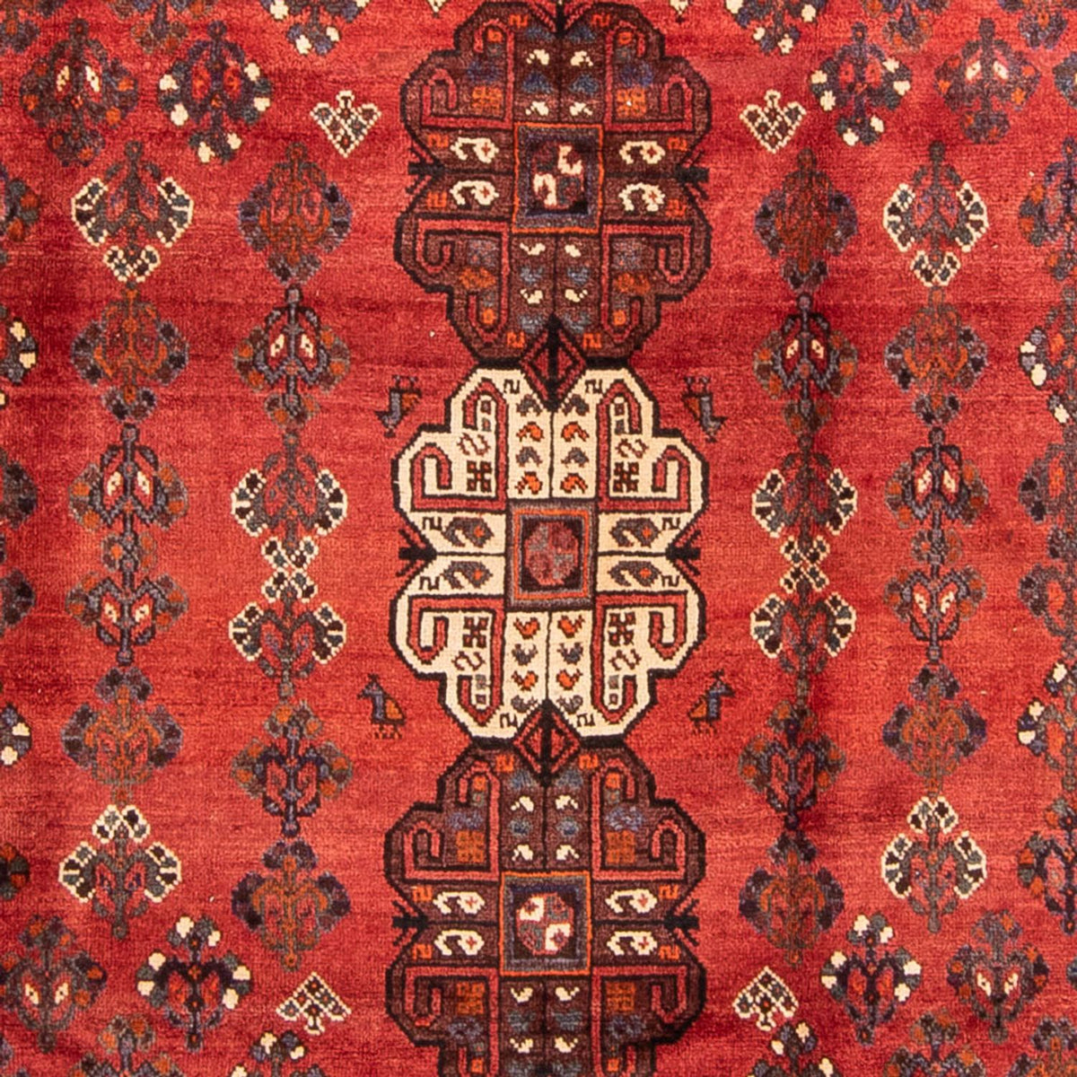 Persisk tæppe - Nomadisk - 323 x 235 cm - mørkerød