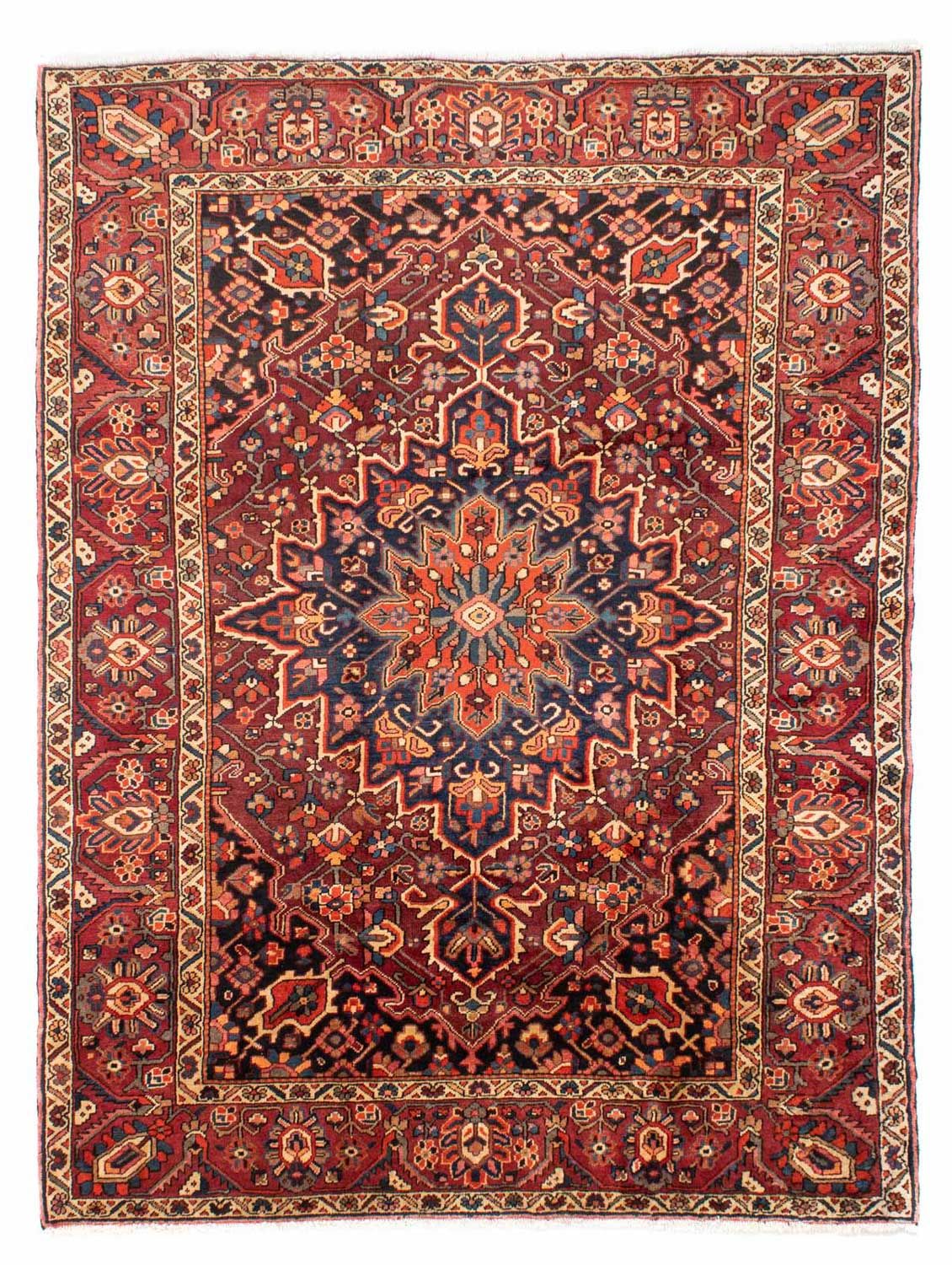 Persisk tæppe - Nomadisk - 279 x 230 cm - lysrød
