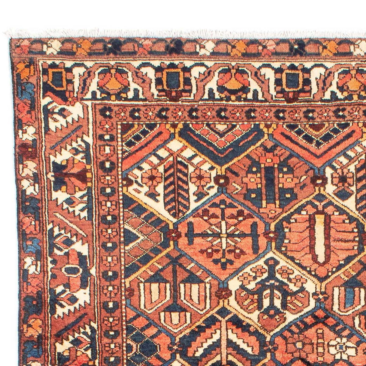 Persisk tæppe - Nomadisk - 313 x 209 cm - lysrød
