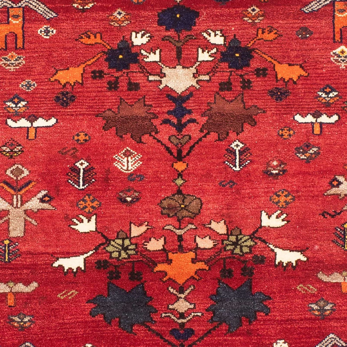 Persisk tæppe - Nomadisk - 152 x 110 cm - mørkerød