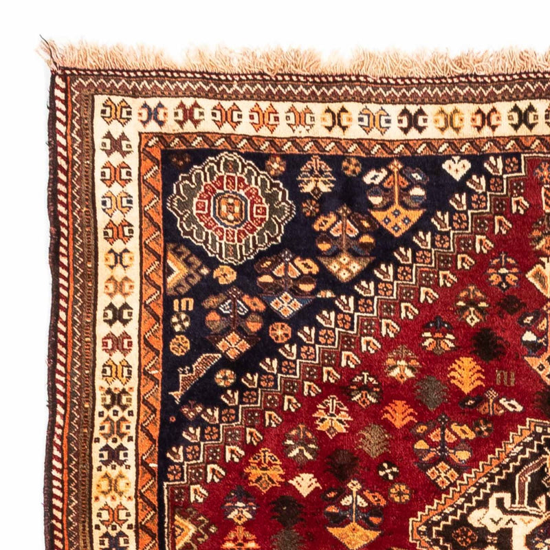 Persisk tæppe - Nomadisk - 210 x 145 cm - mørkerød