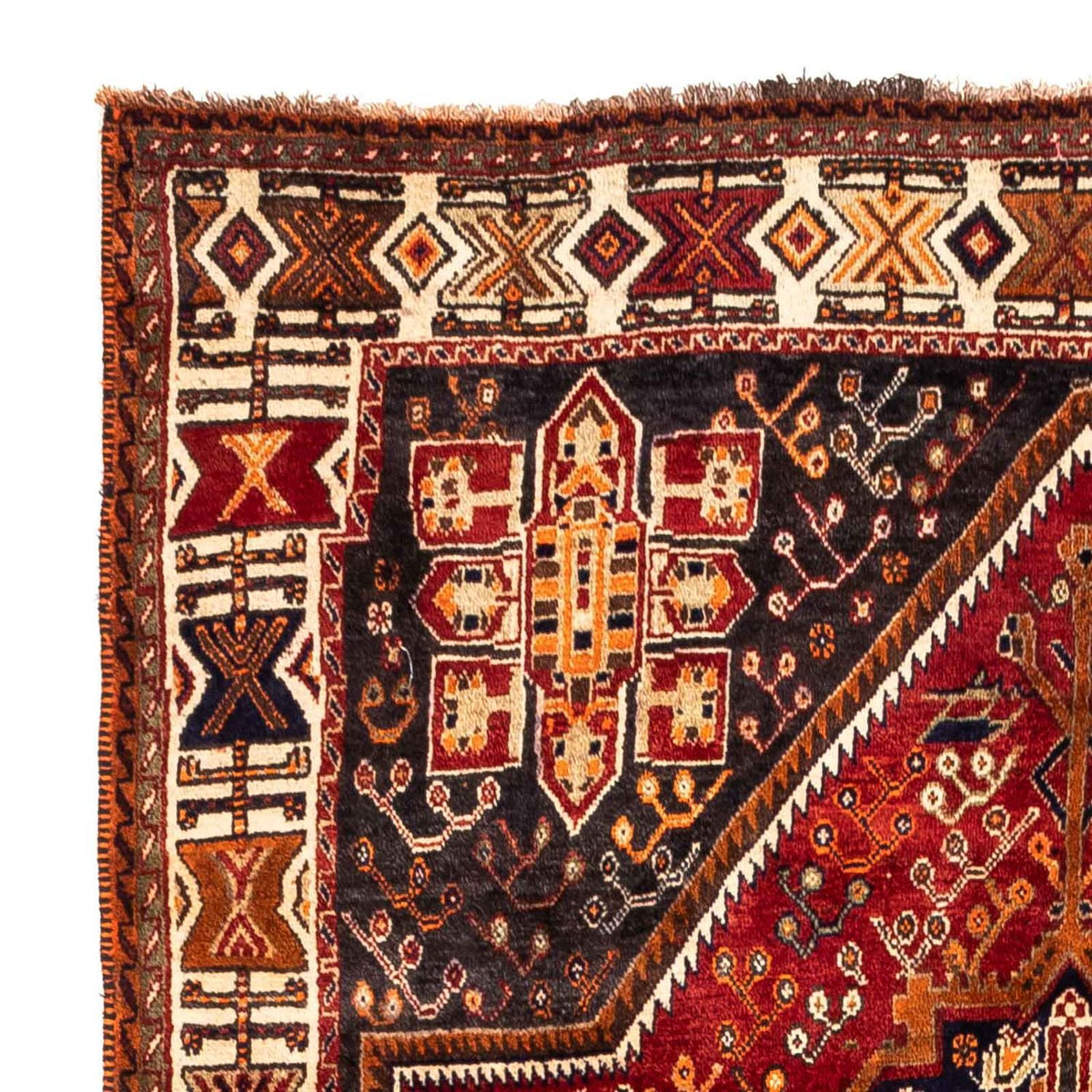 Persisk tæppe - Nomadisk - 257 x 160 cm - mørkerød