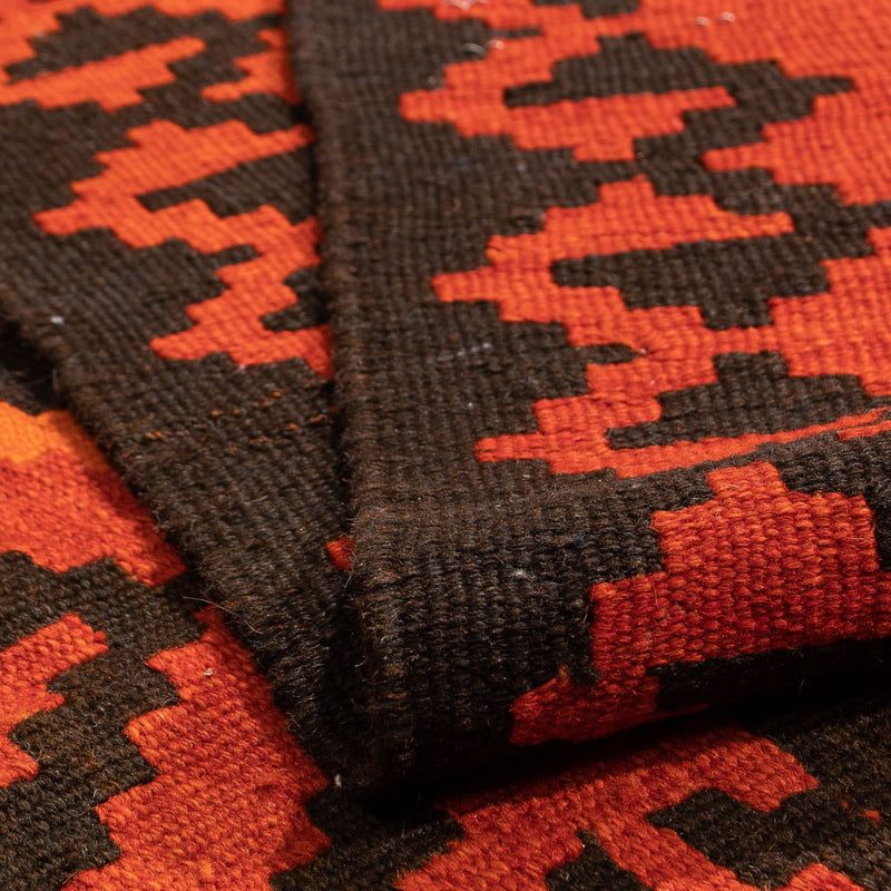 Kelim-tæppe - orientalsk - 194 x 150 cm - lysrød