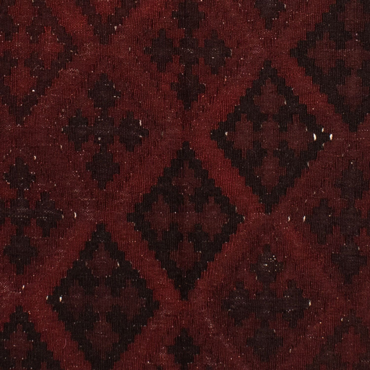 Kelim-tæppe - orientalsk - 193 x 145 cm - mørkerød