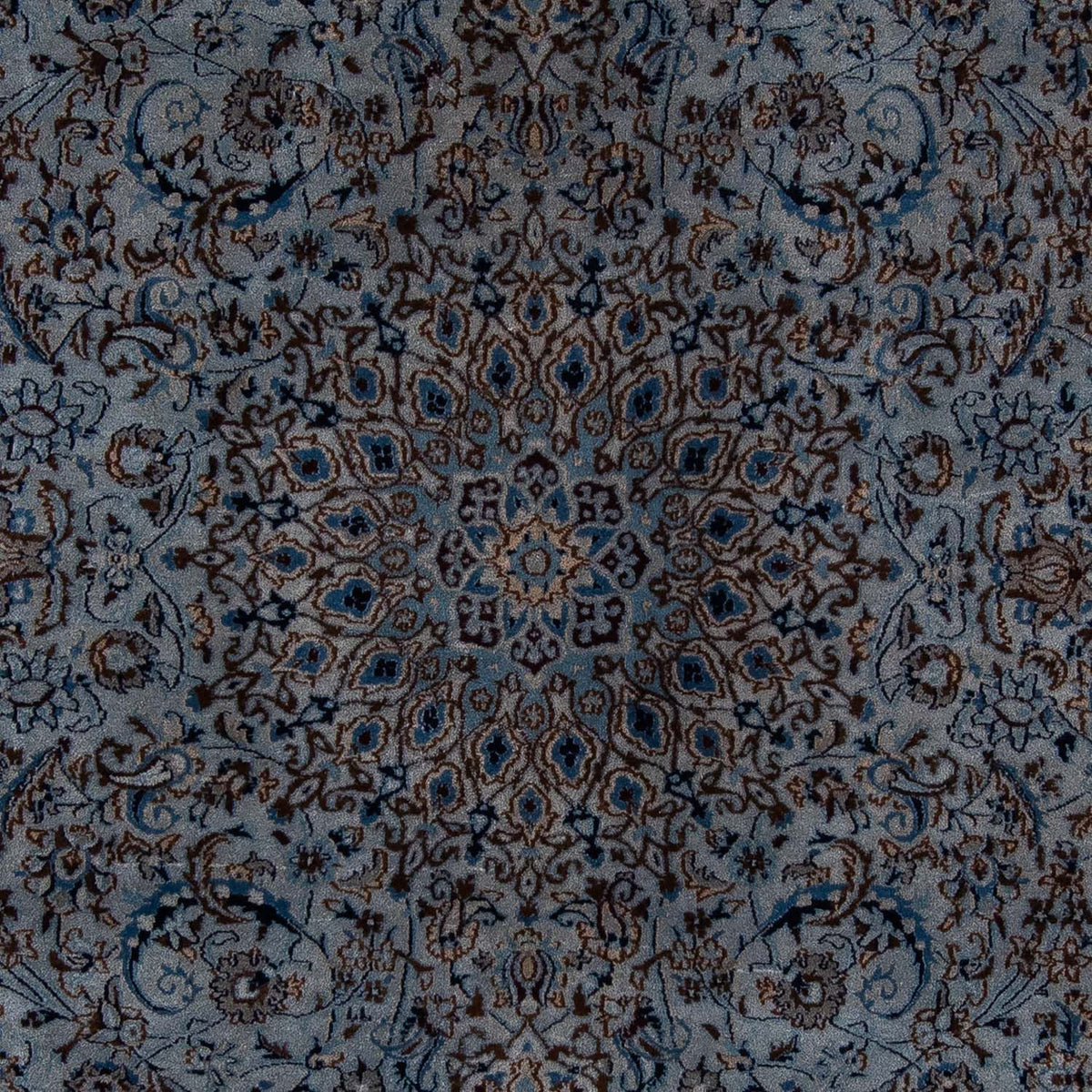 Persisk tæppe - Nain - 296 x 200 cm - havblå