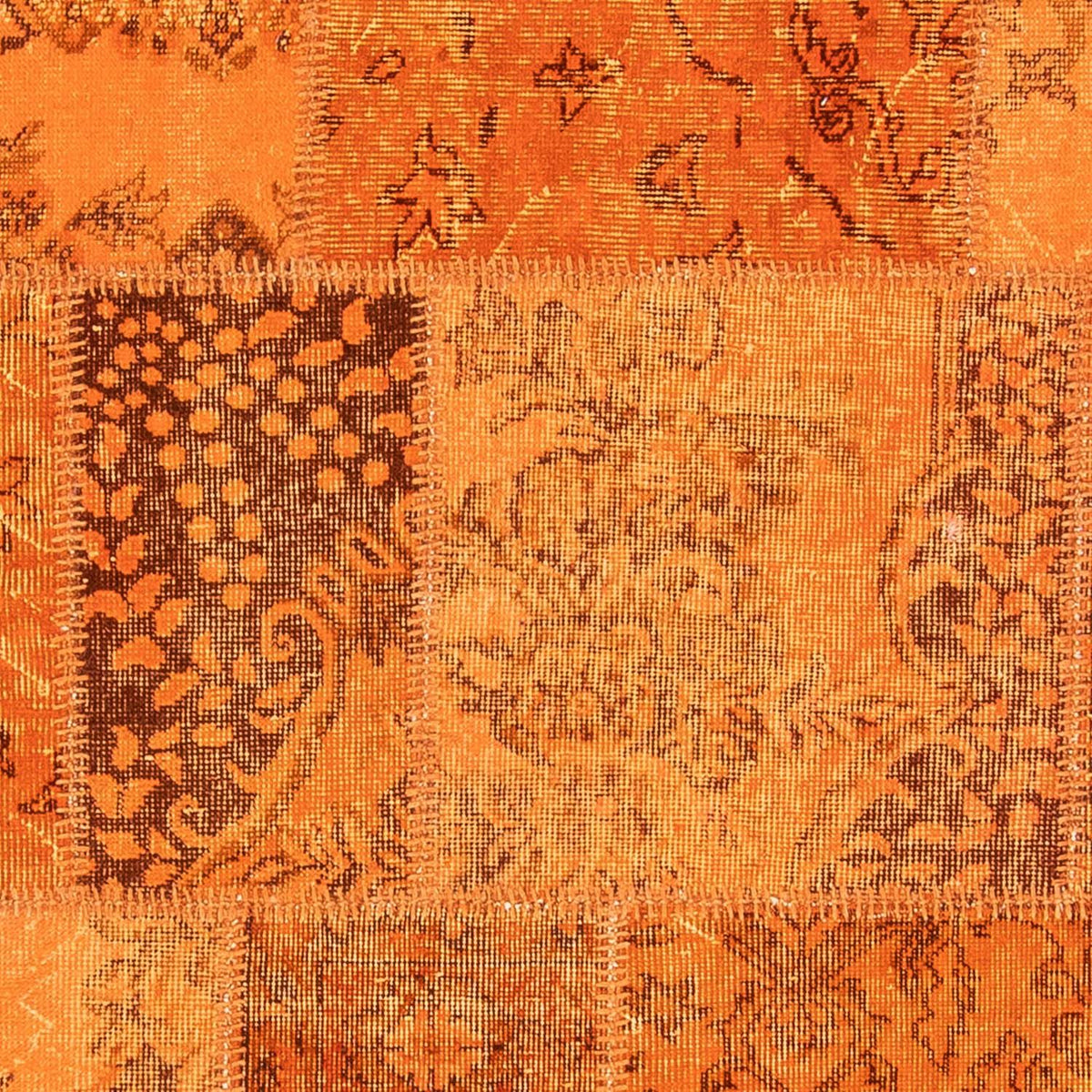 Patchwork-tæppe - 240 x 170 cm - brun