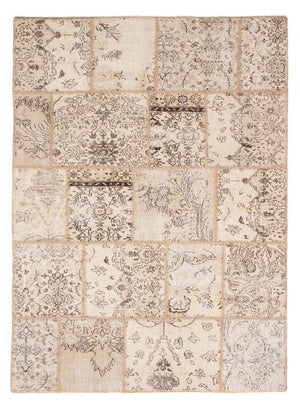 Patchwork-tæppe - 240 x 170 cm - lys brun