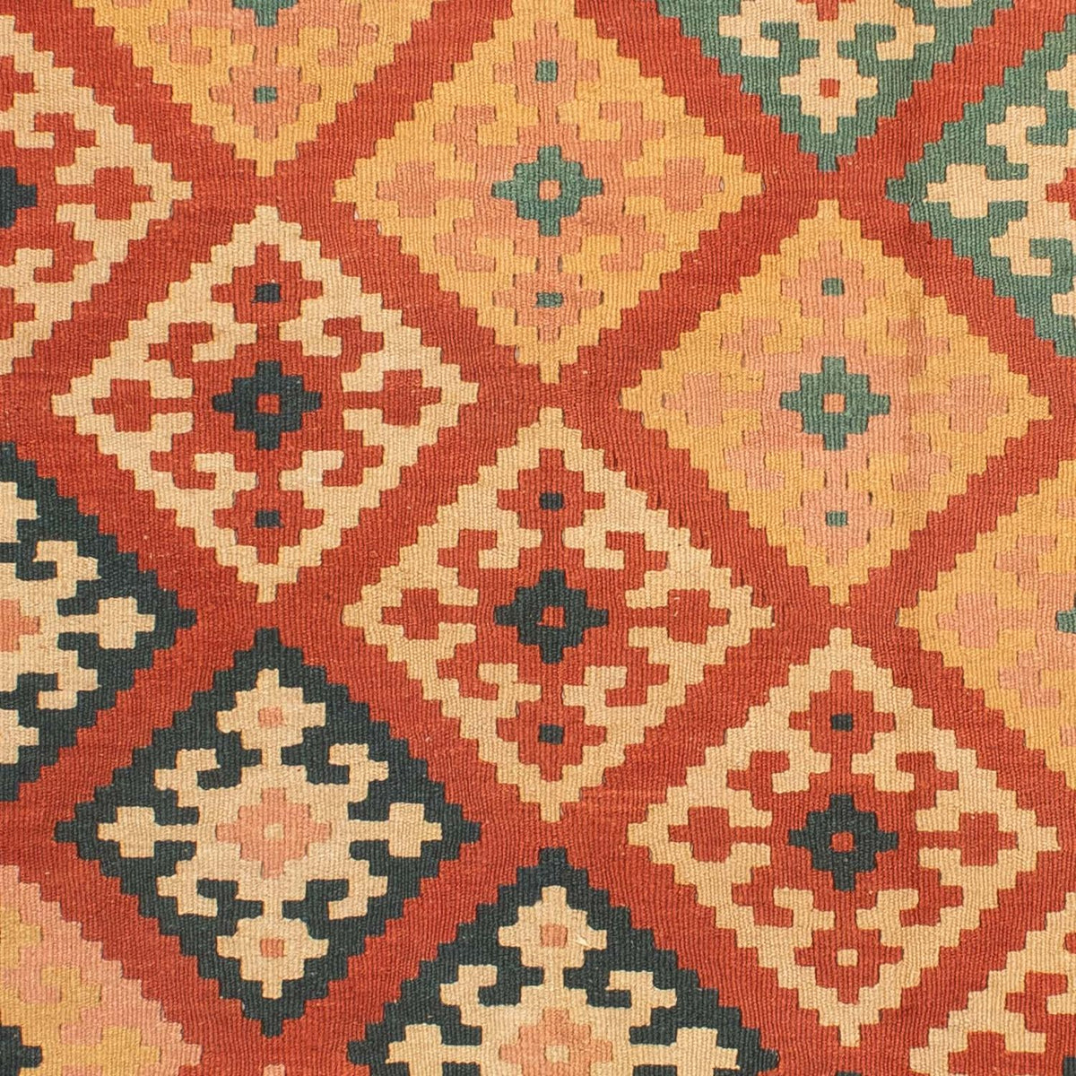 Kelim-tæppe - orientalsk firkantet  - 213 x 193 cm - flerfarvet