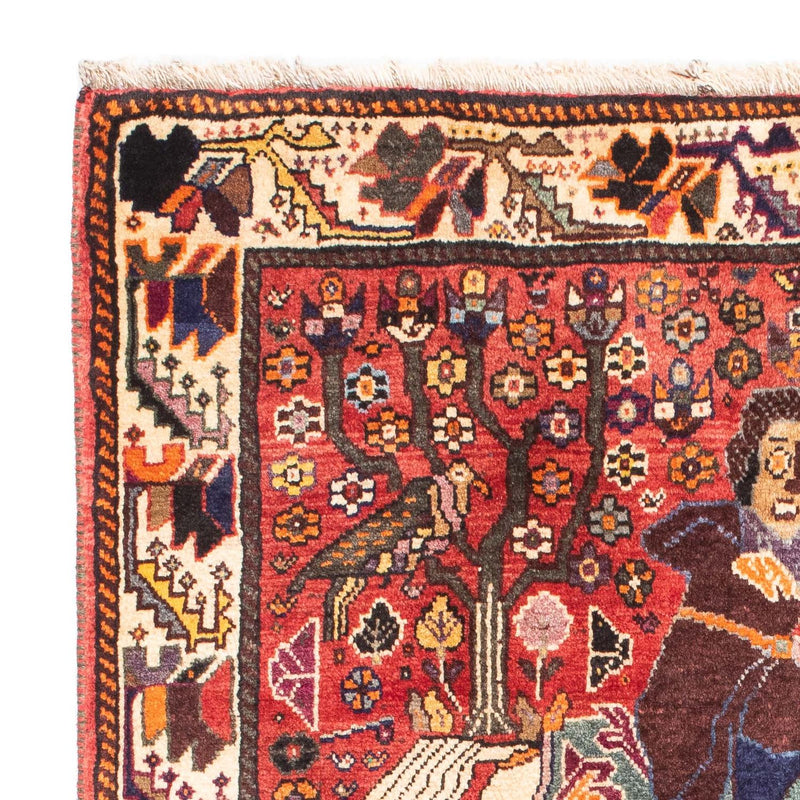 Persisk tæppe - Nomadisk - 163 x 110 cm - lysrød